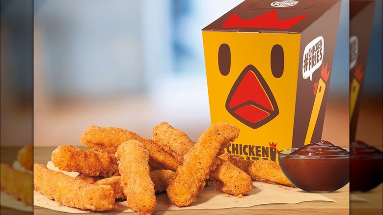 Burger King's chicken fries with box and dipping sauce