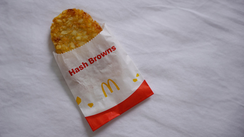 McDonald's hash brown in a wrapper