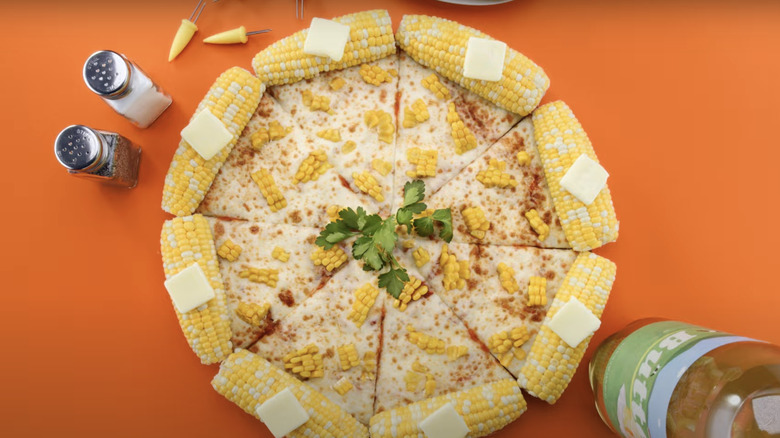 Corn cob crust pizza from Little Caesar's