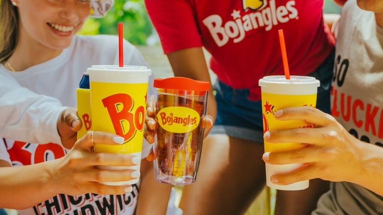 Various Bojangles sweet tea cups