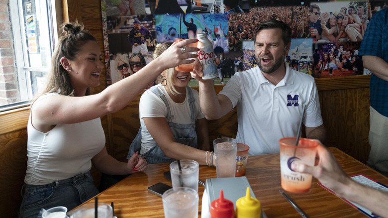 J.D. Vance raises a Coors Light