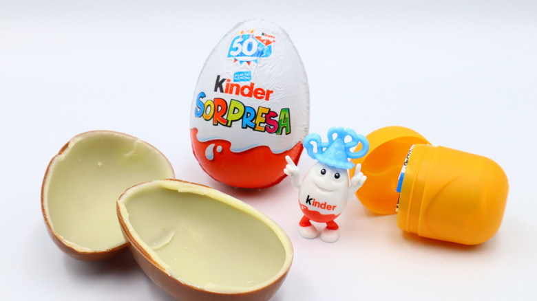 Deconstructed Kinder Surprise chocolate egg