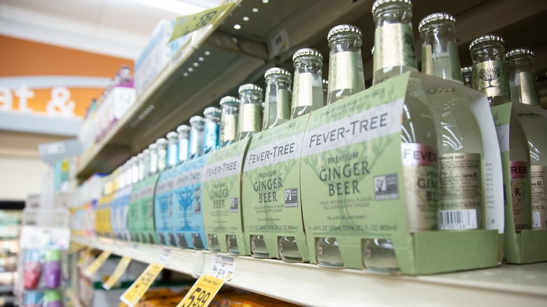 Fever-Tree ginger beers on shelf