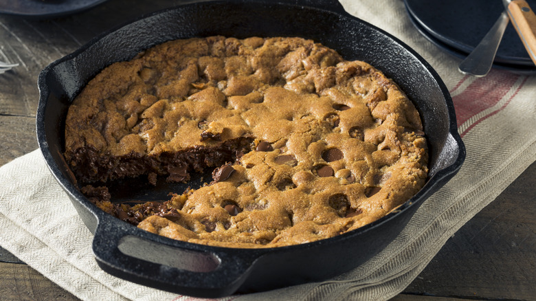 Nutella filled cookie skillet