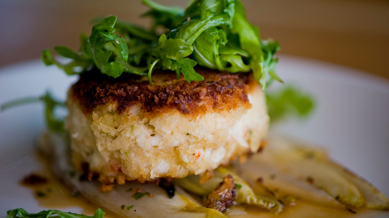 crab cake in a plate