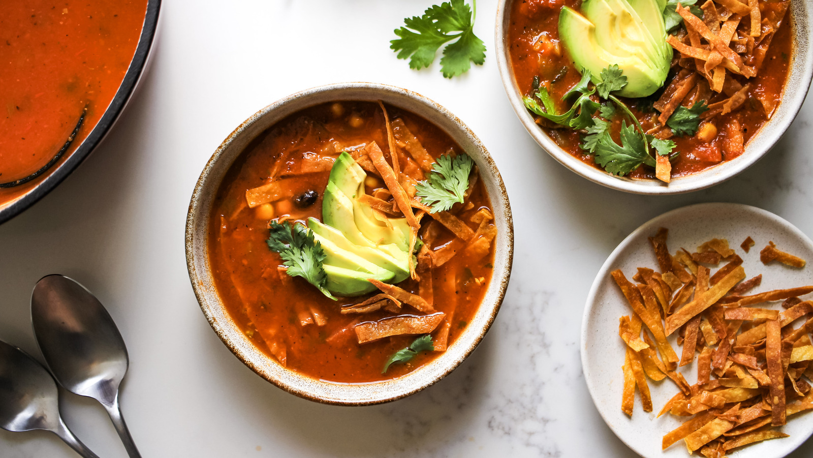 Fire-Roasted Vegan Tortilla Soup Recipe