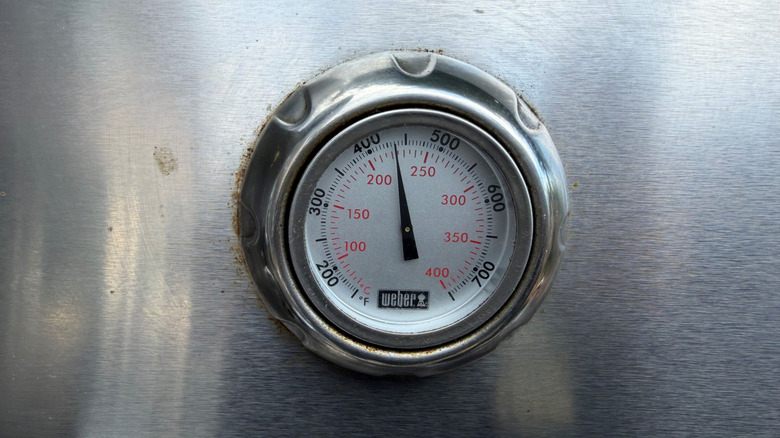 Grill temperature gauge