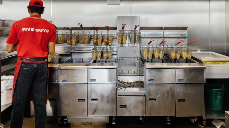 Five Guys French fry station