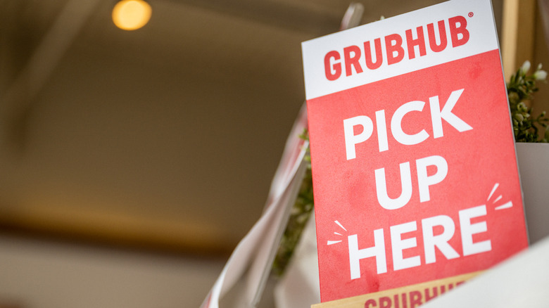 grubhub pick up sign