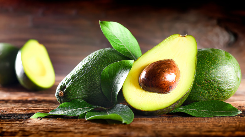 Florida avocados on cutting board