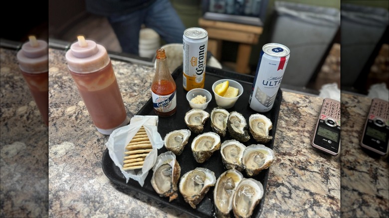 Platter of oysters from Gene's Oyster Bar