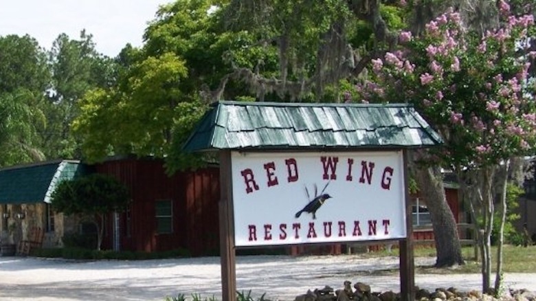 Exterior and sign of Red Wing Restaurant