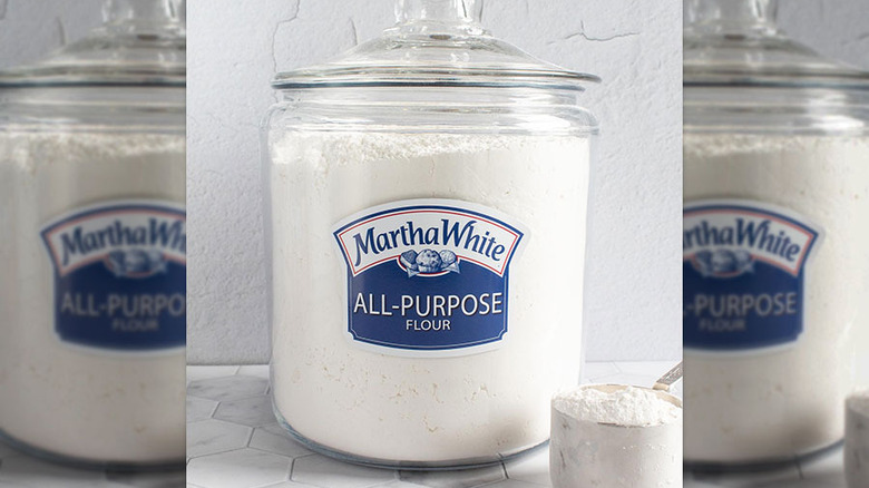 martha white flour in jar