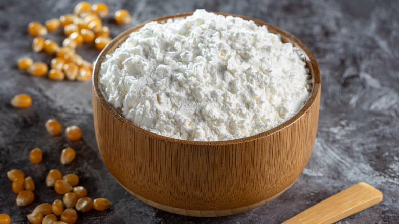 Cornstarch in a bowl.