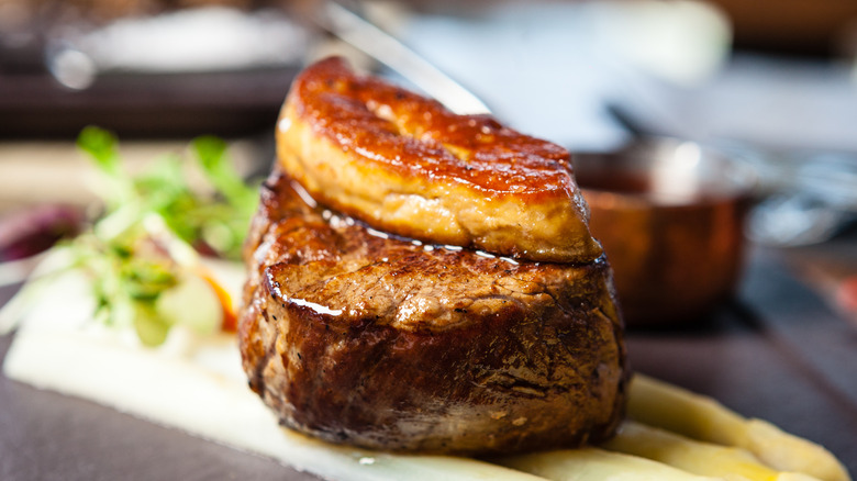 fine dining foie gras steak