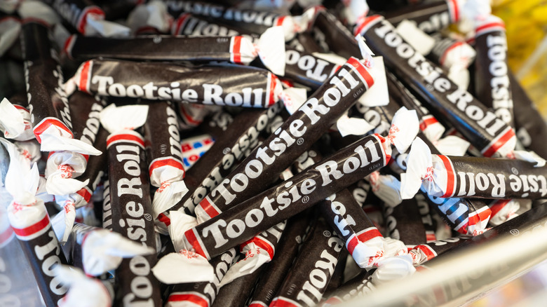 Bowl of Tootsie Rolls.