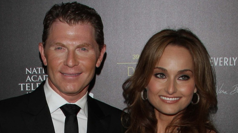 Food Network stars Bobby Flay and Giada De Laurentiis 