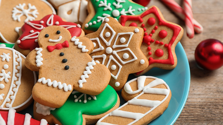 Plate of Christmas cookies