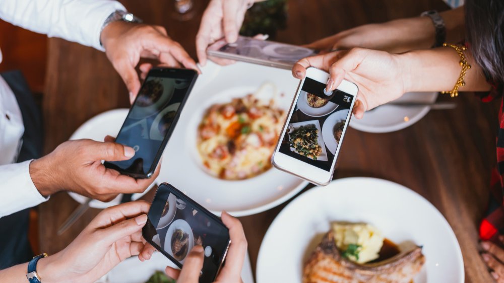 taking photos of food