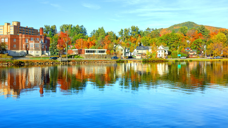 Saranac Lake in the Adironacks region of New York state
