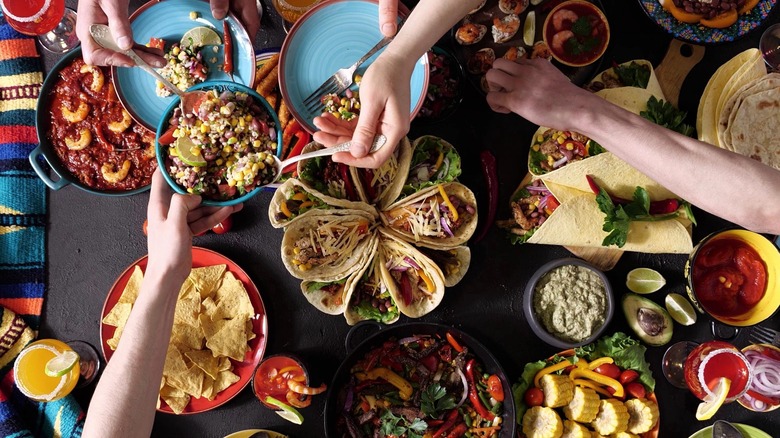 Variety of Mexican foods