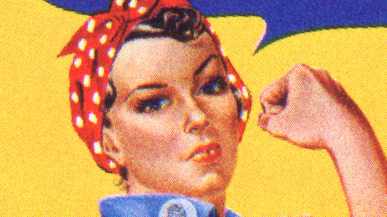 Rosie the Riveter on a postage stamp