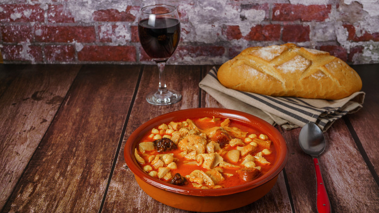 bread stew wine