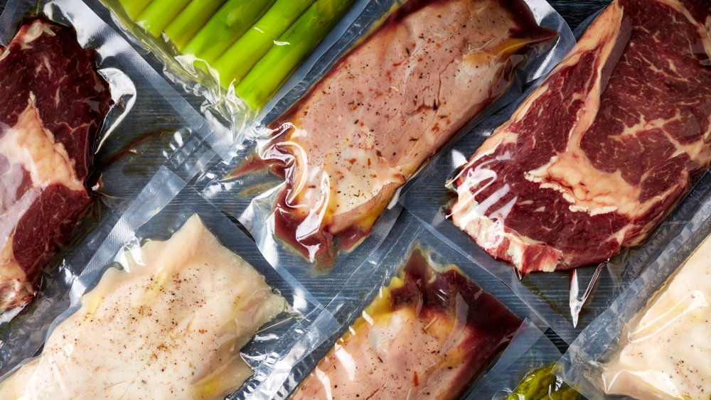 foods in plastic bags to sous vide