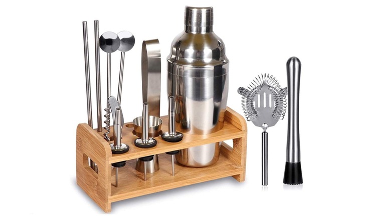 A cocktail shaker set