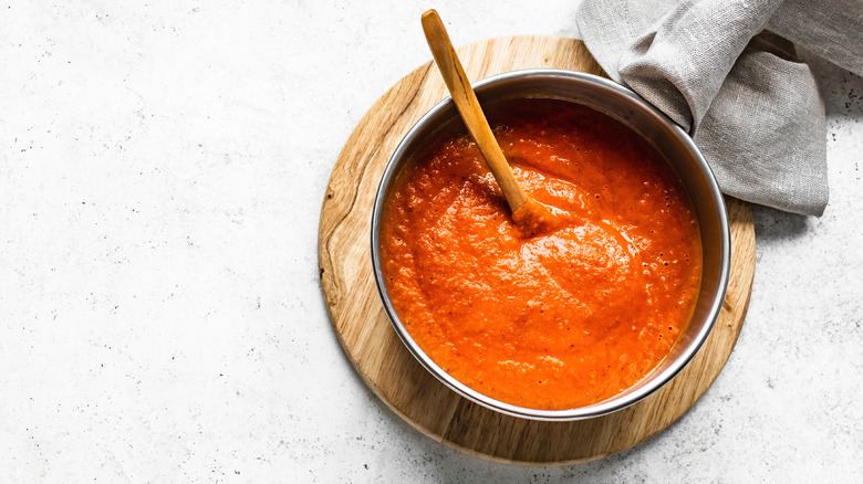 marinara sauce in a pot