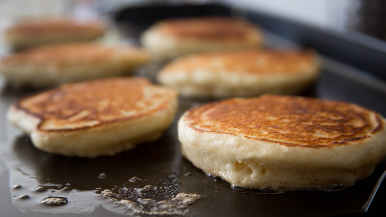 Pancakes on the griddle