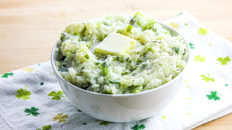 Bowl of colcannon and butter
