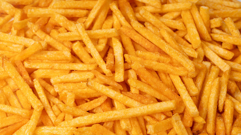 Top angle shot of french fries