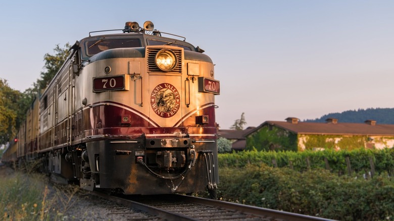Napa Valley Wine Train in countryside