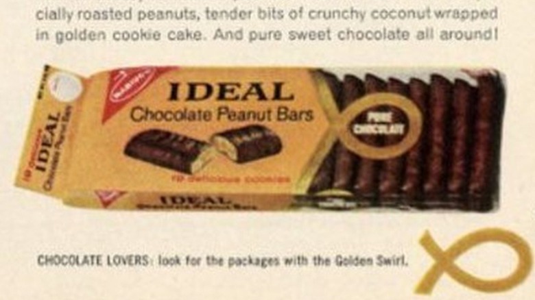 Vintage magazine ad for Ideal Chocolate Peanut Bars