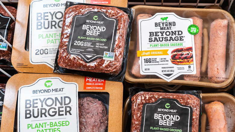 packages of Beyond Meat products