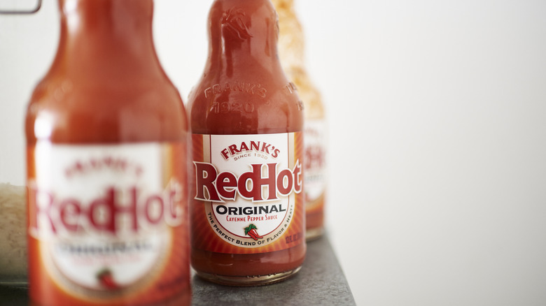 bottles of Frank's RedHot sauce
