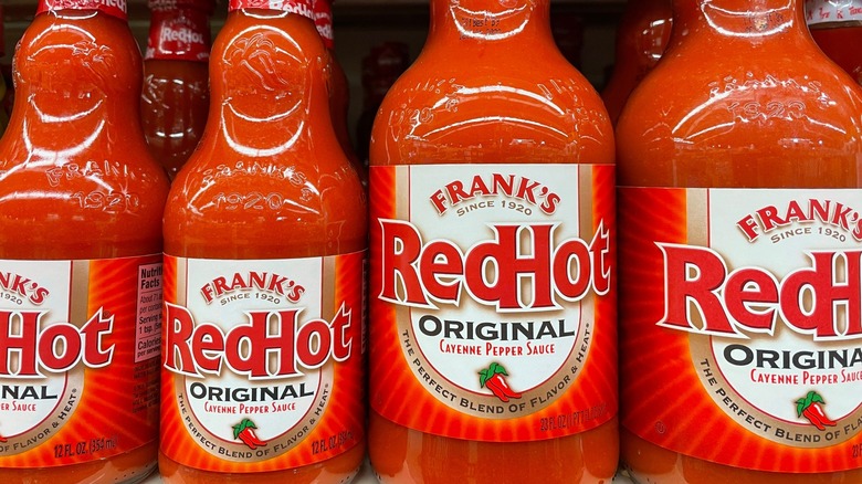 Frank's RedHot sauce bottles