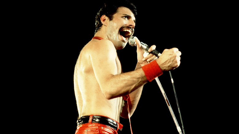 Freddie Mercury of Queen onstage in Chicago, Sept. 18, 1980.