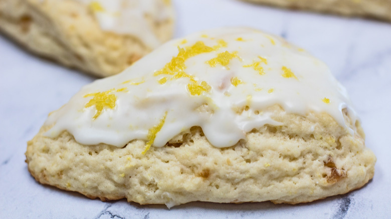 close up of scone 