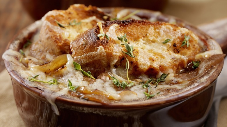 cheesy French onion soup