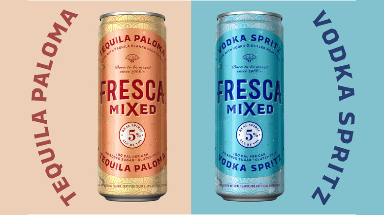 Fresca Mixed Tequila Paloma and Vodka Spritz cans