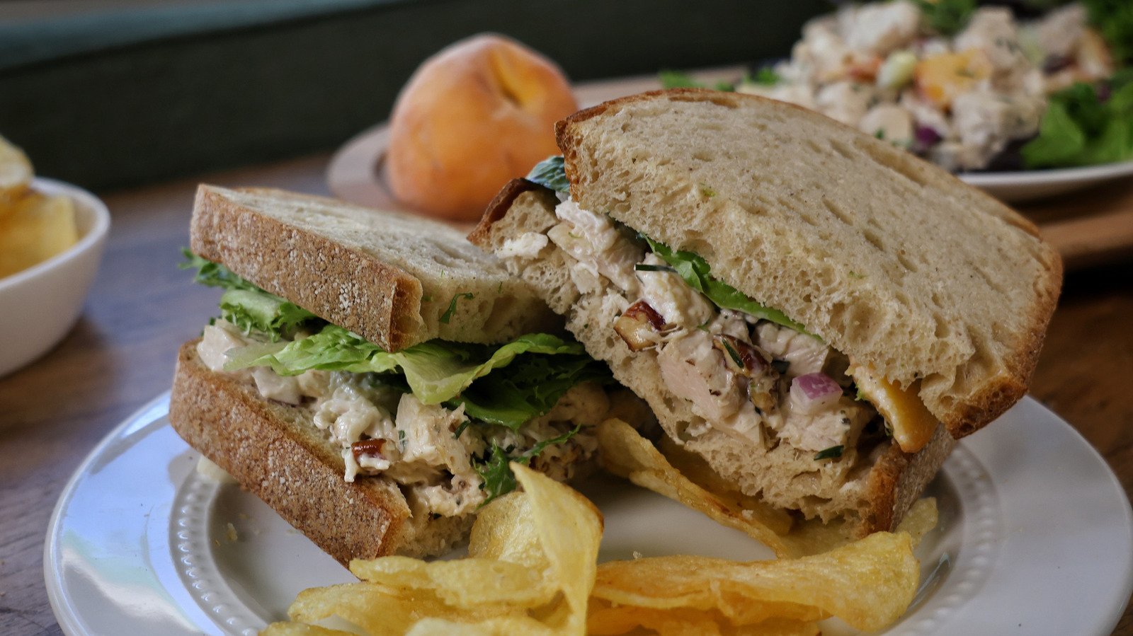 Fresh Tarragon And Peach Chicken Salad Sandwich Recipe
