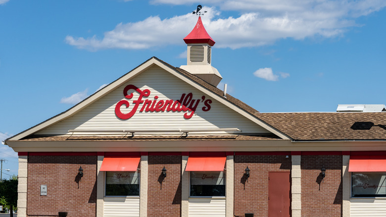 Friendly's building and blue sky