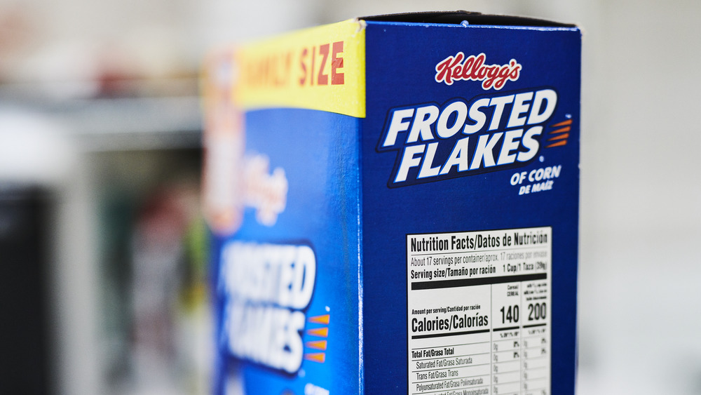 Frosted Flakes cereal box