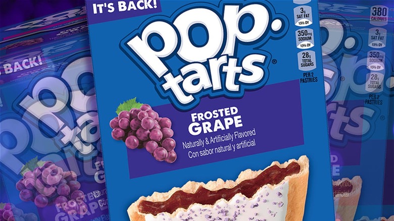 A box of Frosted Grape Pop-Tarts