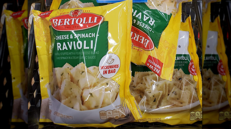 bags of bertolli frozen ravioli
