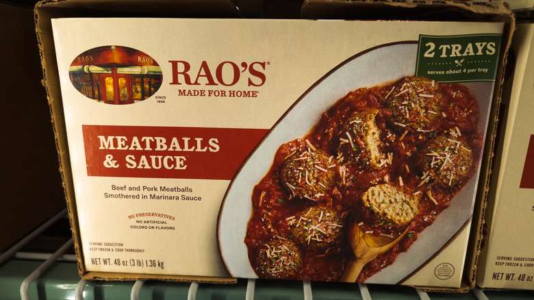 box of meatballs and sauce