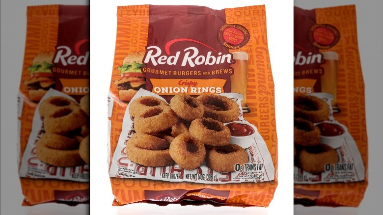A bag of frozen onion rings from Red Robin