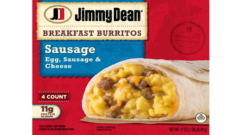 Jimmy Dean breakfast burrito box exterior
